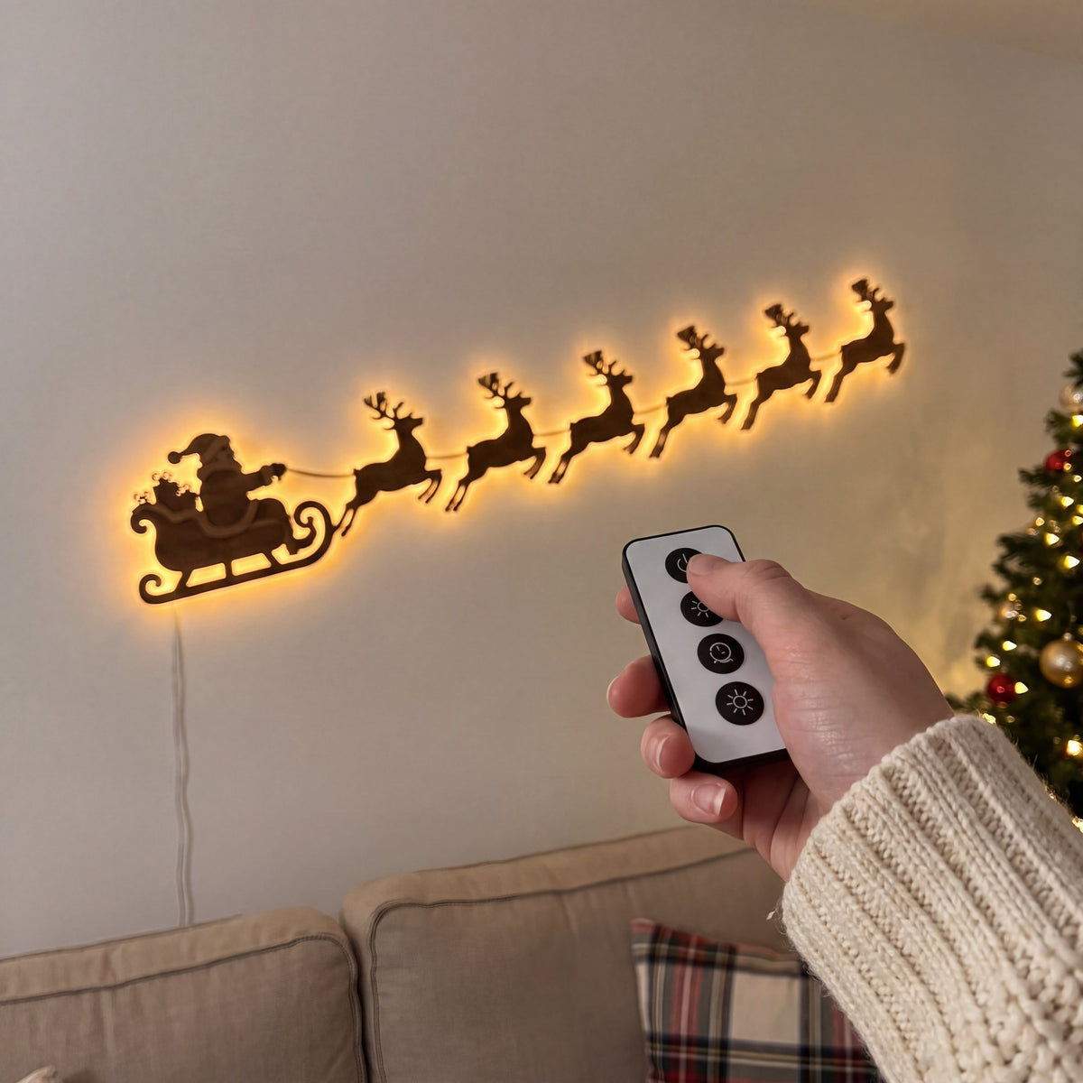 Northglow Santa's Sleigh Wall Lights